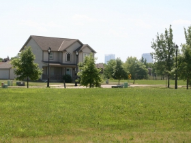 Josey Heights Subdivision and Downtown Skyline