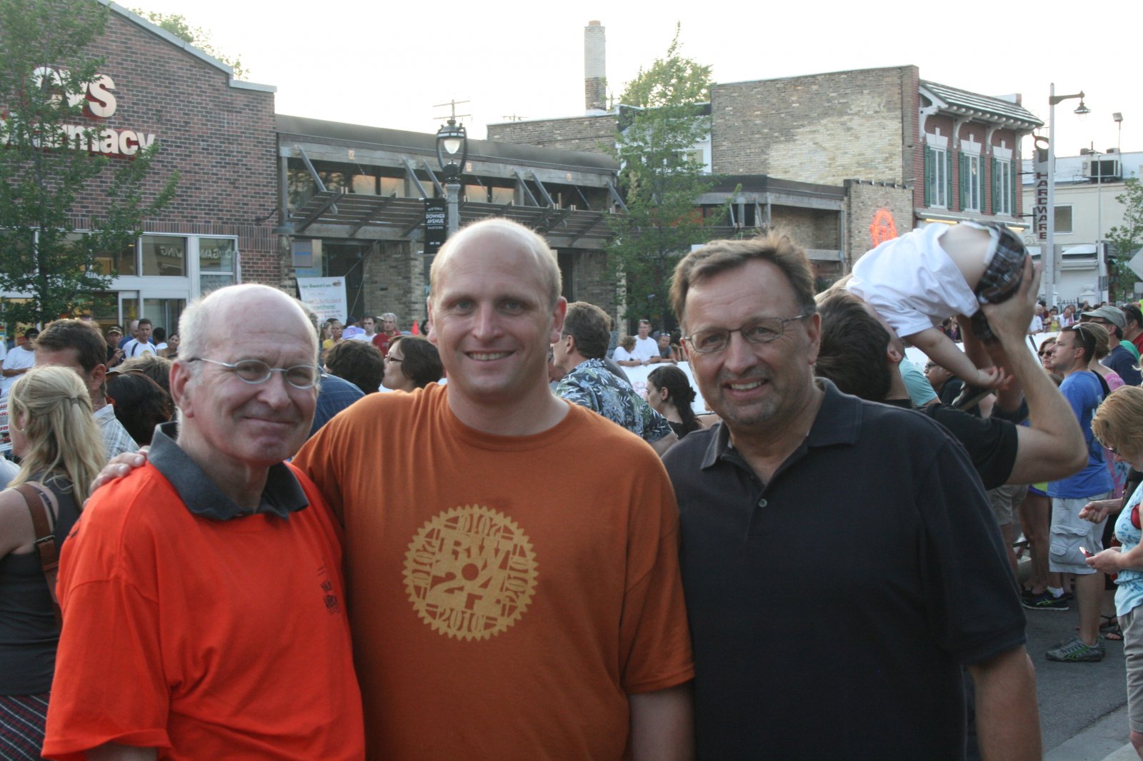 Peter Kovac, Alderman Nik Kovac, and Bob Monnat, Chief Operating Officer Mandel Group