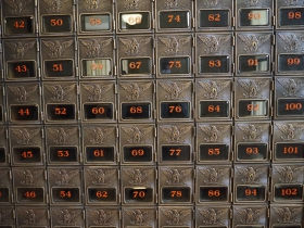 Mailboxes at Administration Building