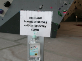 Hand Sanitizer at Adventure Rock