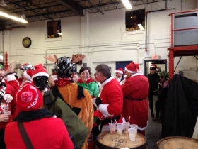 Ted Perry, of FOX 6, entertain the crowd.