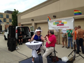 Karen Valentine was holding court at the Milwaukee Pride Parade