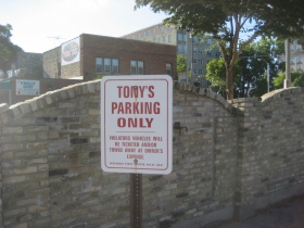 Tony's Parking Only