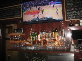 Bottles behind the bar