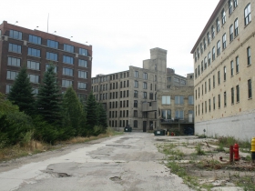 Rear of The Atlas Building (left) and The Timbers Building