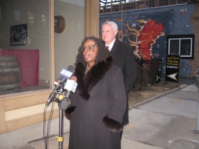 Gwen Moore and Tom Barrett