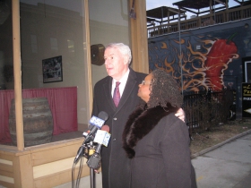 Gwen Moore and Tom Barrett