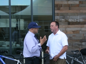 Alderman Jose Perez and Victor Ray, President Walker's Point Association