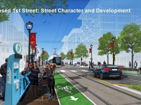 S. 1st St. Streetcar Rendering