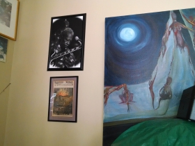 Art on the walls of Amaranth Bakery.