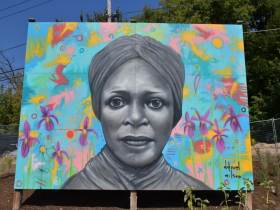 Mother Nature in Mother Hood at Art Intersection MKE