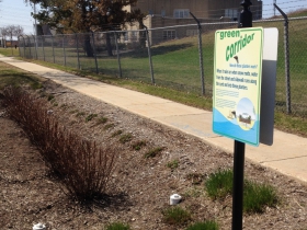 Green Corridor Planters and Sign
