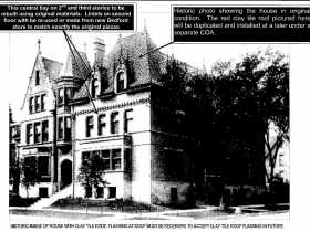Historic Image of house with clay tile roof.