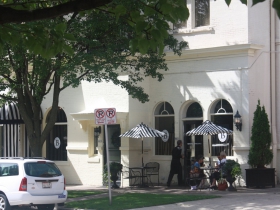 Outdoor dining at Buckley's restaurant